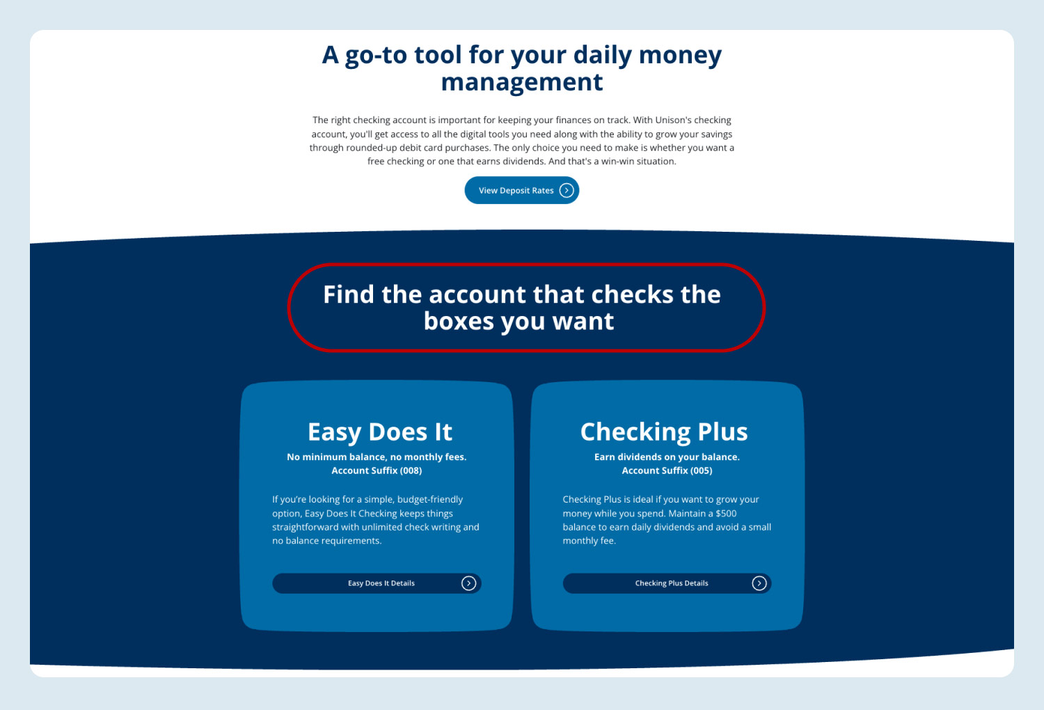 Graphic of accounts comparison.