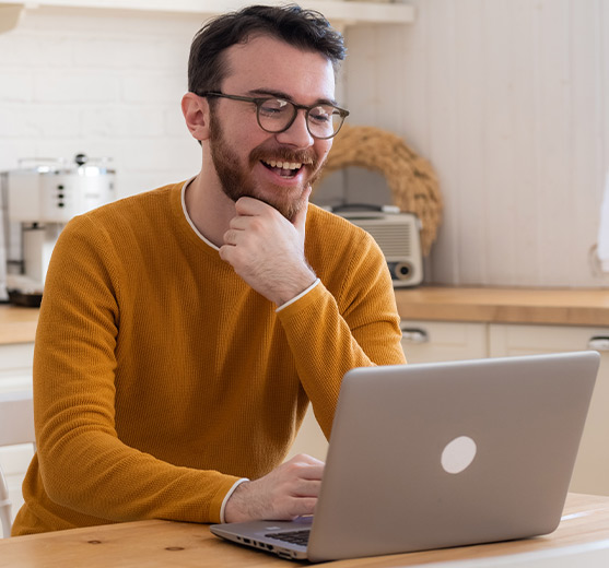 man working on his laptop
