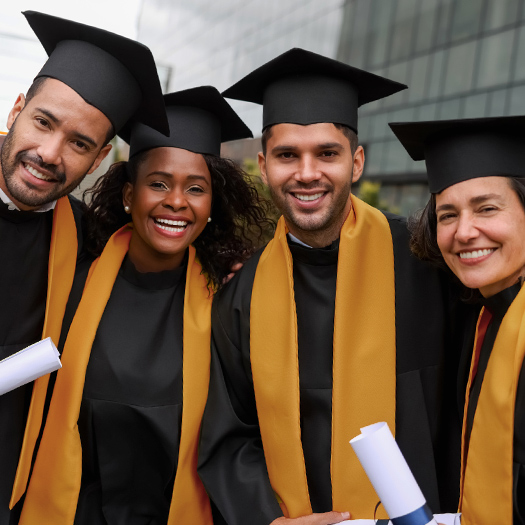 Graduates celebrating.