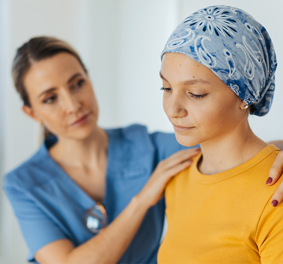 Nurse and patient 
