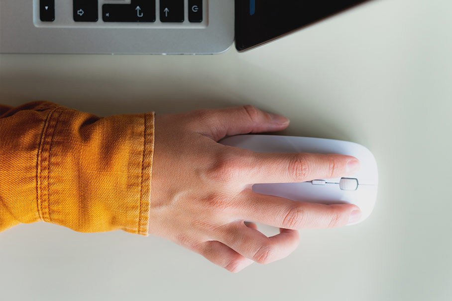 clicking a mouse