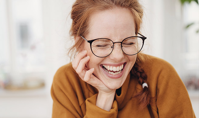 Woman laughing