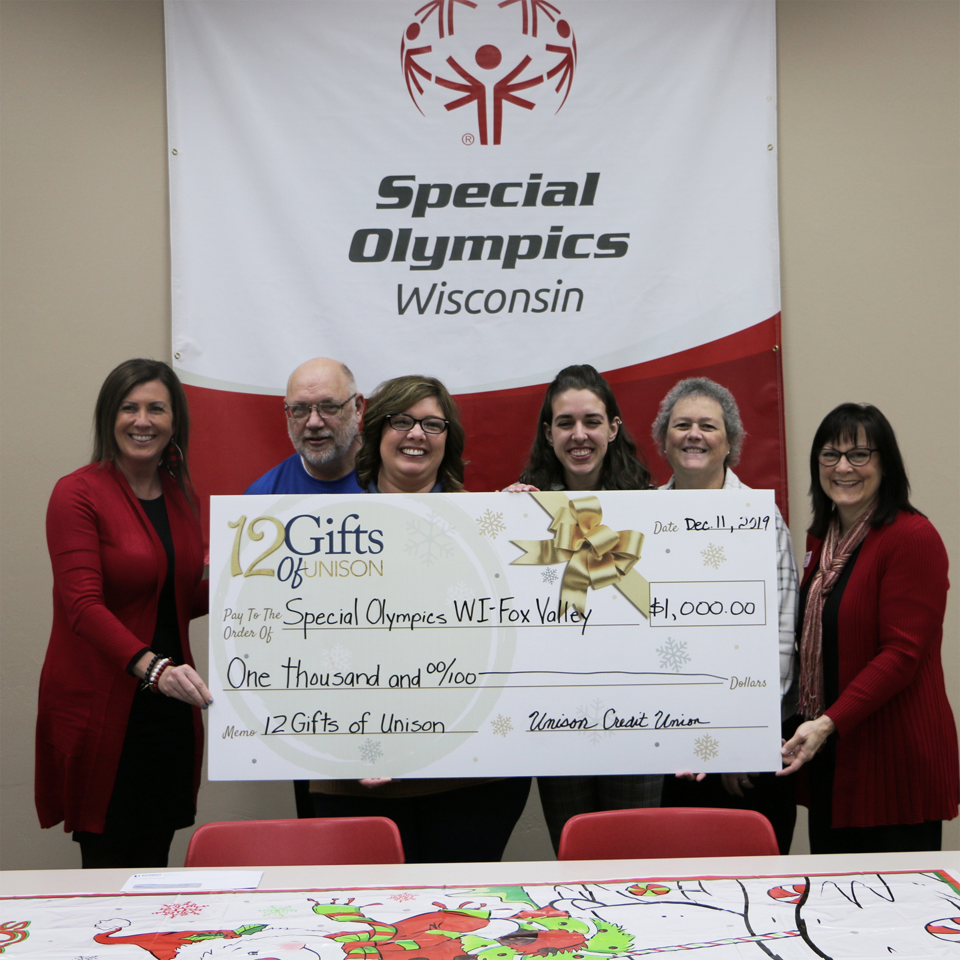 special olympics wisconsin donation from unison