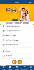 Image of Mobile App Home Screen