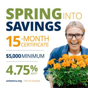 Spring into savings share certificate